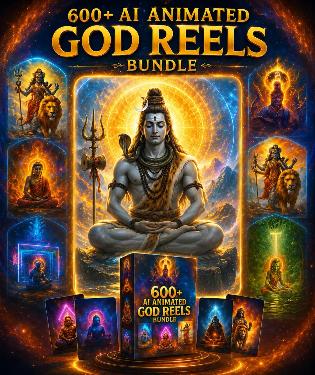 600+ AI Animated God Reels Bundle